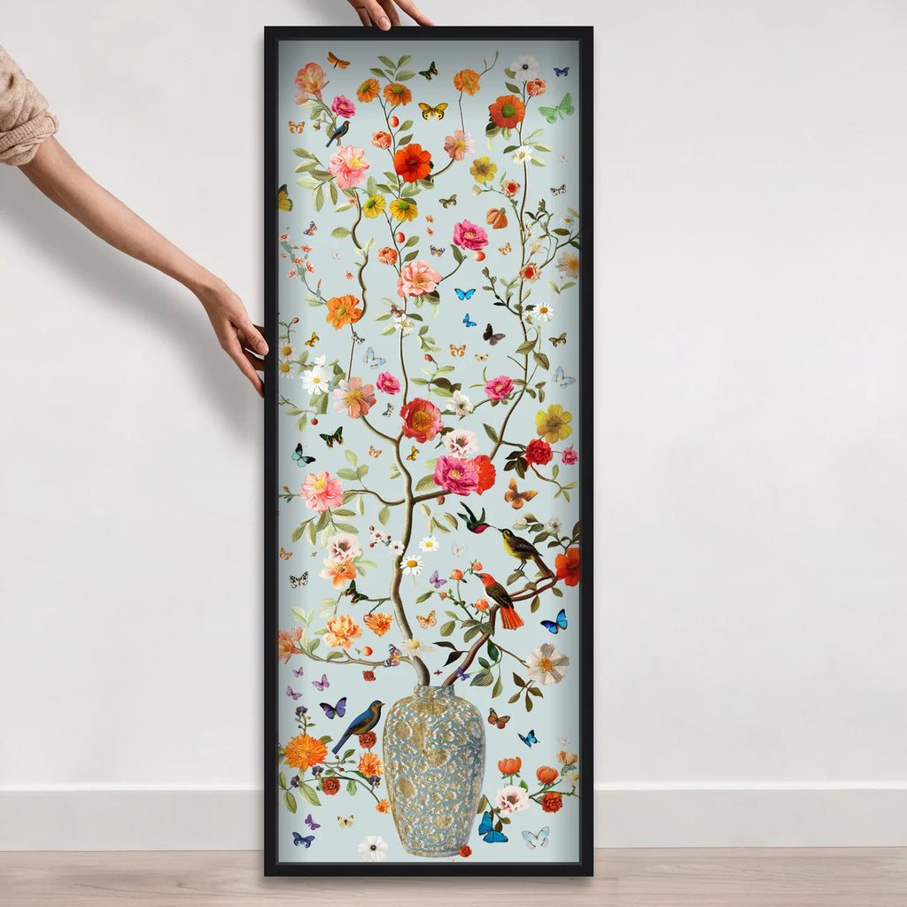 Blooming Coral and Blue | Layered 3 Dimensional Finishes
