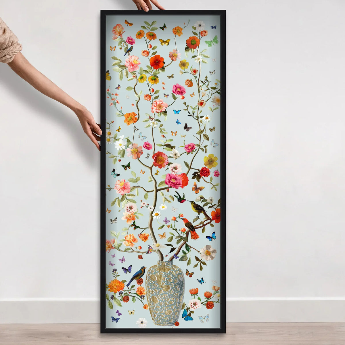 Blooming Coral and Blue | Layered 3 Dimensional Finishes
