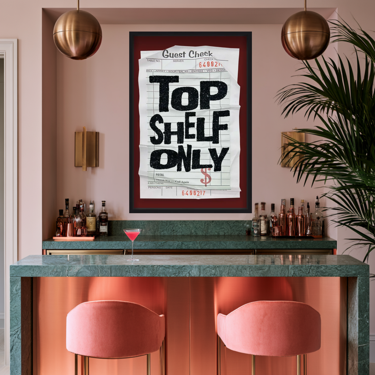 Top Shelf Red Check | Oliver Gal | Limited Edition