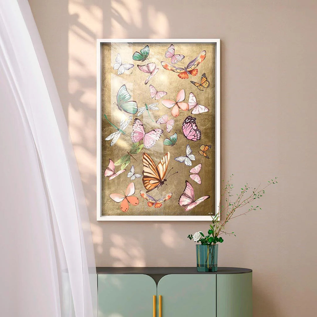 Flying Over Gold - With Hand-Applied Gold Leaf