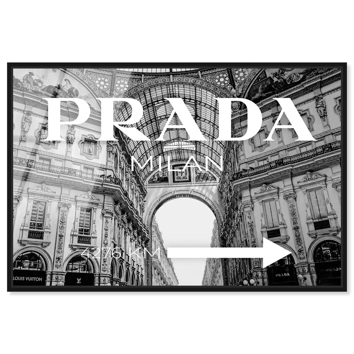 Milan Galleria Roadsign Noir